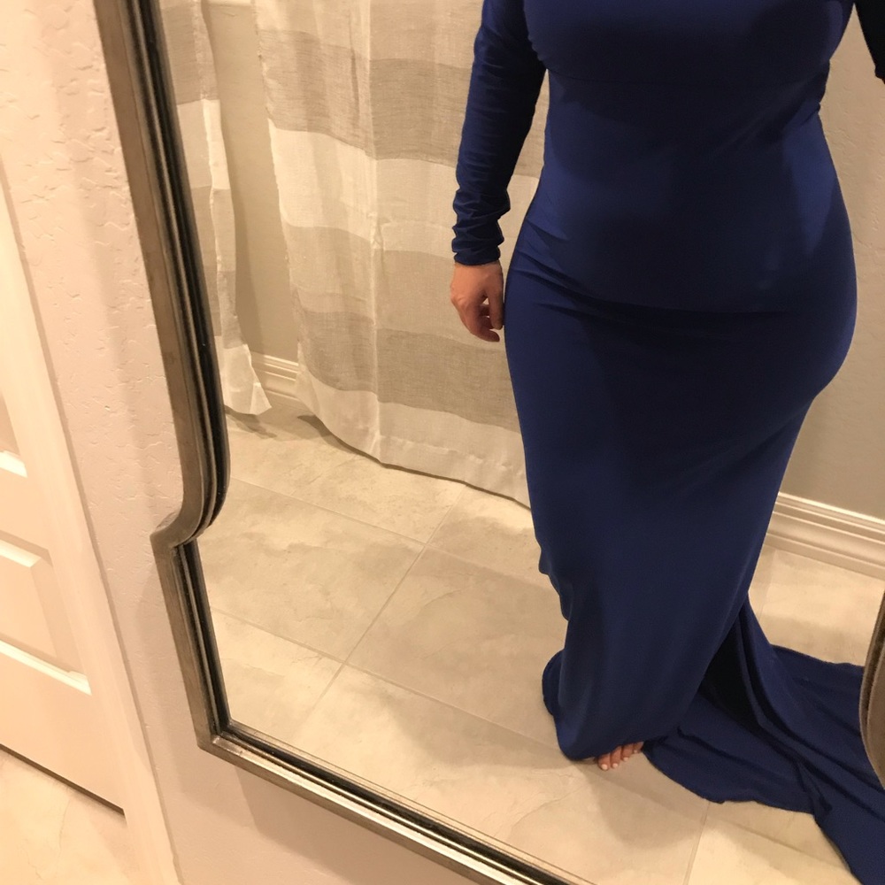 Royal blue maternity gown - Picture 6 of 6